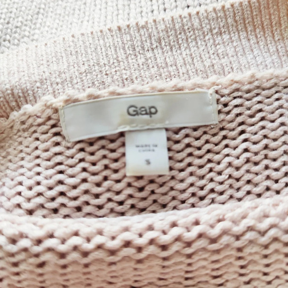 GAP Shoulder Zipper Sweater / Light Mauve / Small - Picture 4 of 4